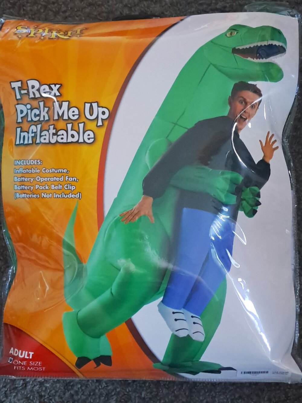 Inflatable dinosaur costume
